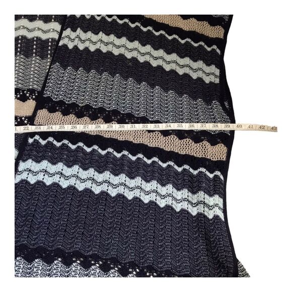 Catherines Sweater Size 4X Blue Striped Sleeveless Open Front Cardigan Kimono - Picture 10 of 12